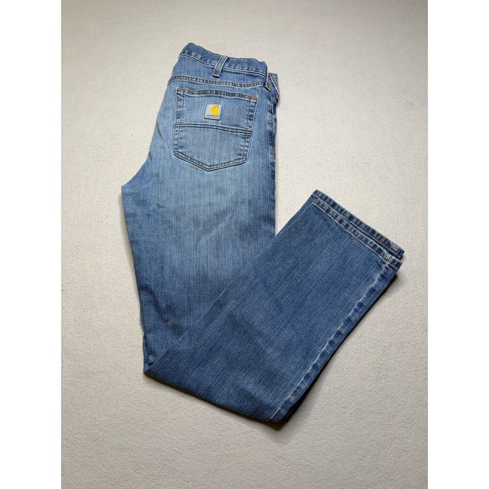 Carhartt Relaxed Fit Jeans Men’s 32x32 Light Wash Straight Leg Denim Pants